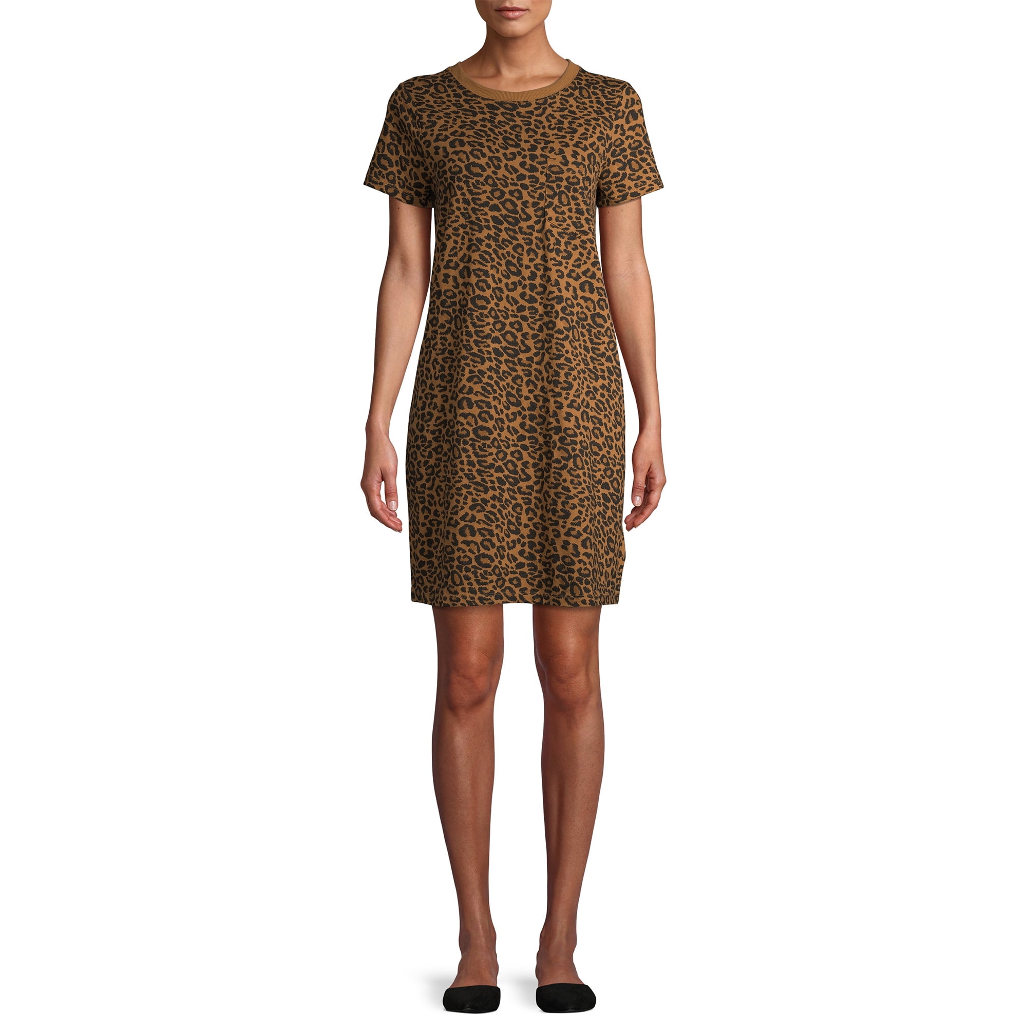 Time and Tru Women's T-shirt Dress with Pocket - Walmart.com