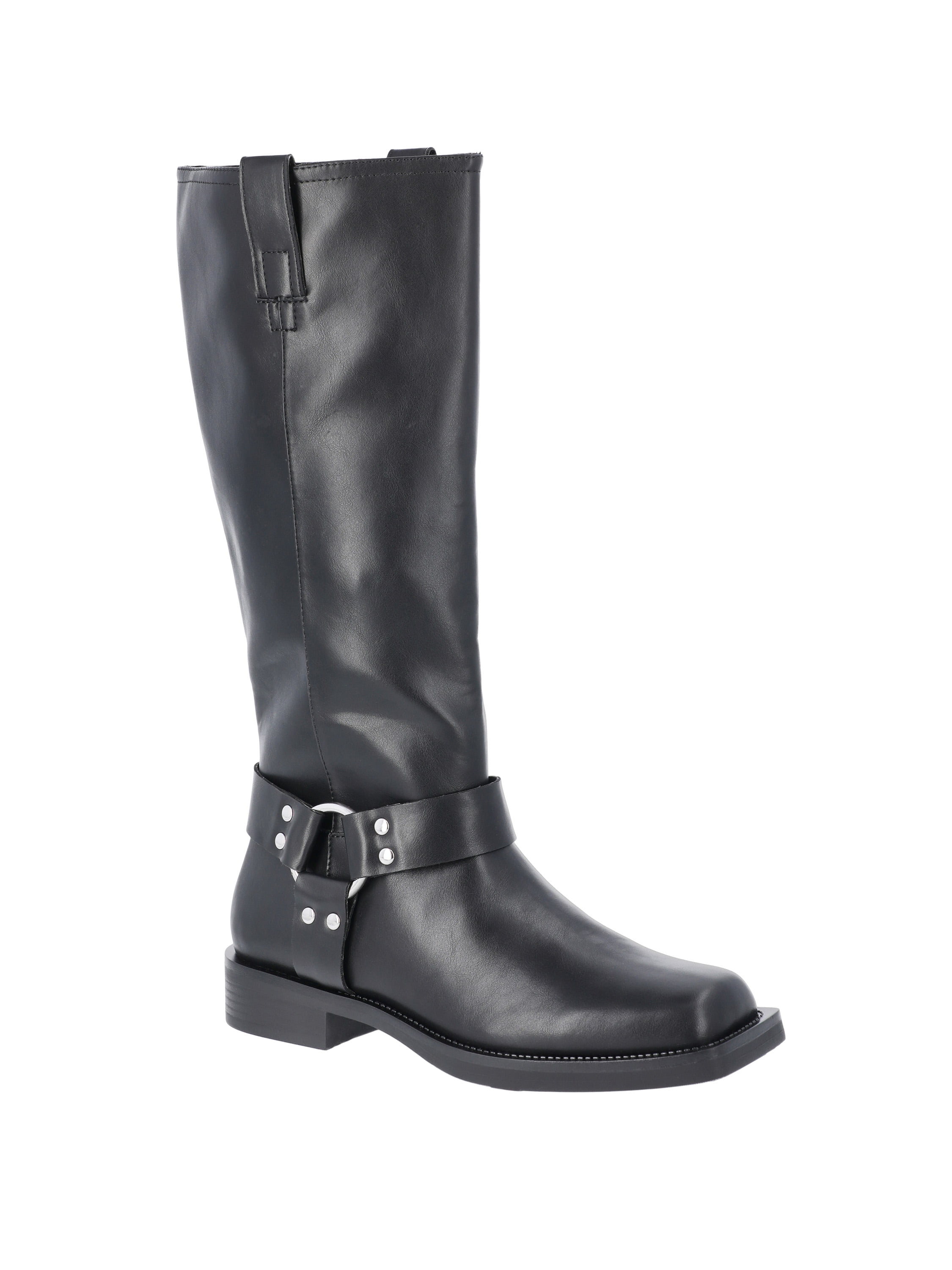 靴 uneven dyeing harness long boots uneven dyeing harness long boots