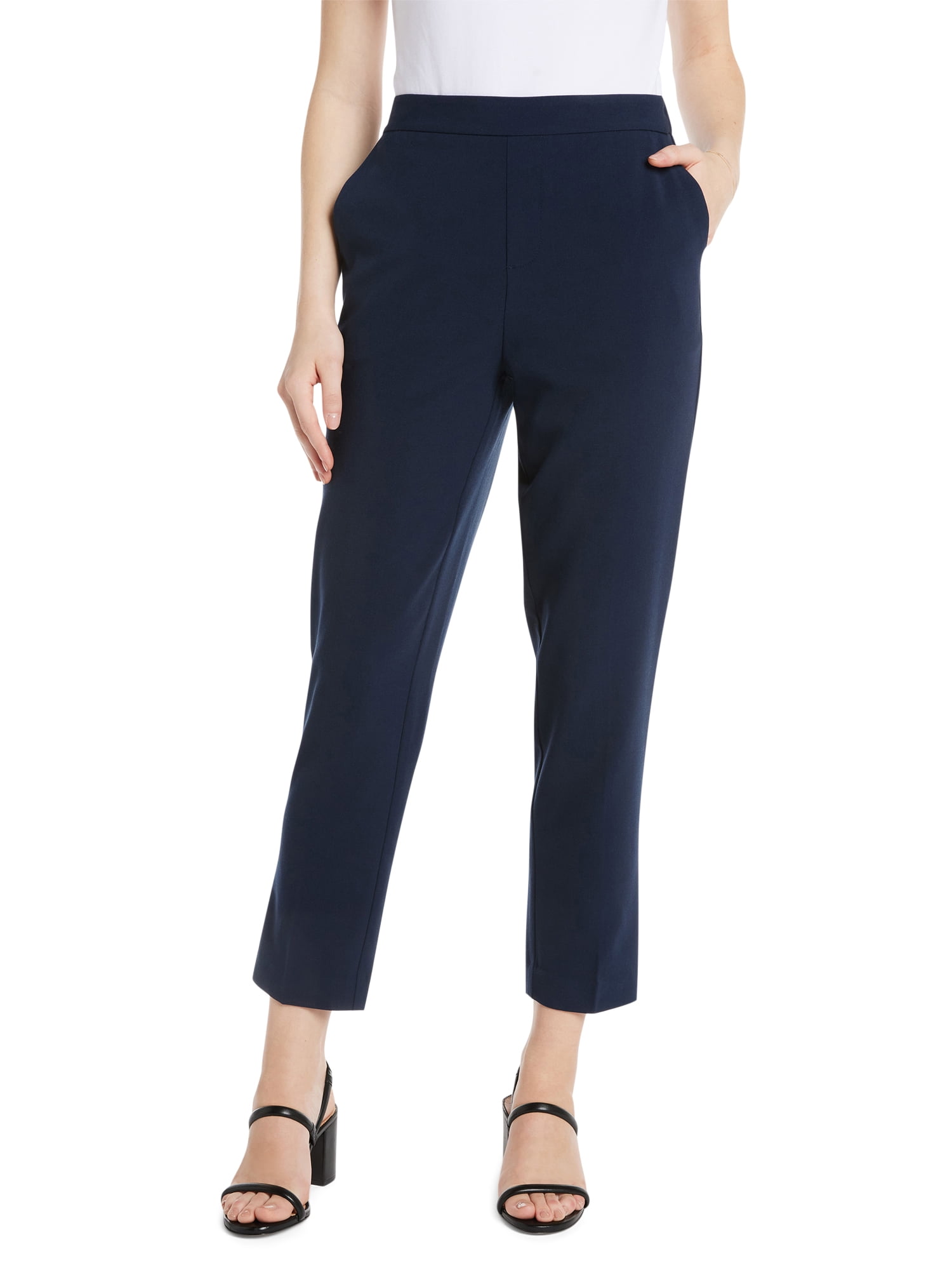 Time and Tru Women's Tapered Pull On Pants, 27