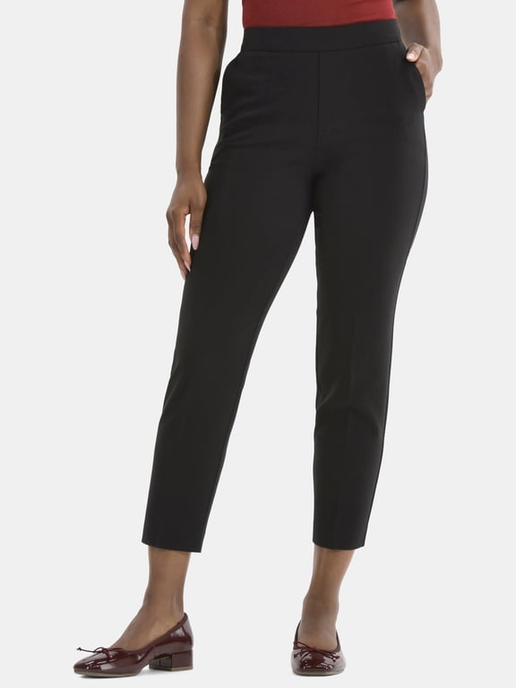 Women's Tapered Pull on Pants, 27" Inseam, Sizes XS-XXXL