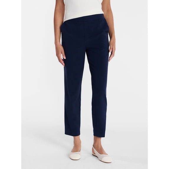 Time and Tru Women's Tapered Pull On Pants, 27" Inseam, Sizes XS-XXL