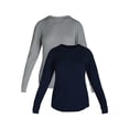 thumbnail image 1 of Time and Tru Women's Thermal Top with Long-Sleeves, 2-Pack, Sizes XS-XXXL, 1 of 5