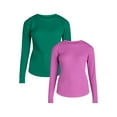 thumbnail image 1 of Time and Tru Women's Thermal Top with Long Sleeves, 2-Pack, Sizes XS-XXXL, 1 of 4