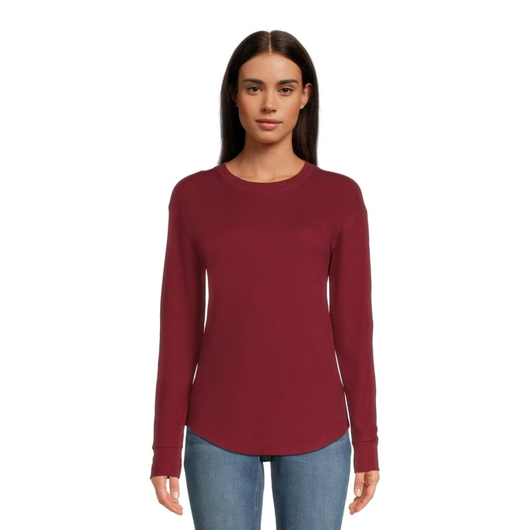 Maroon thermal shirt sales