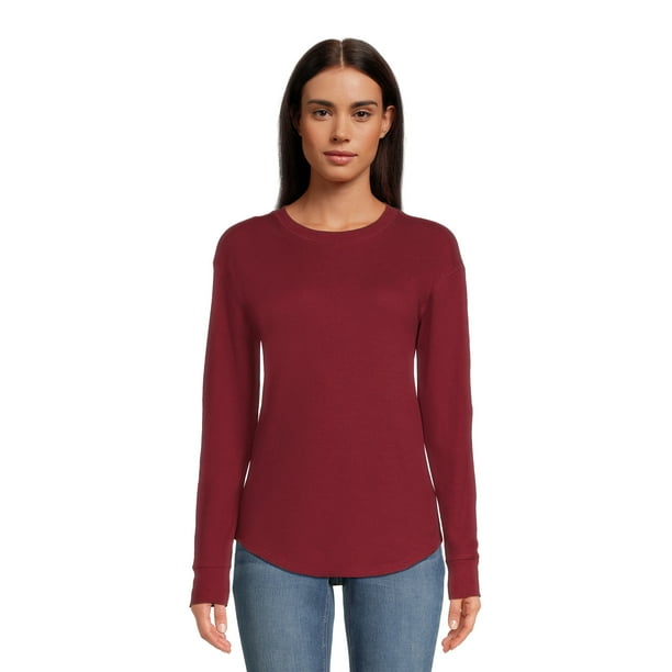 Time and Tru Women's Thermal Top with Long Sleeves, Sizes S-3XL ...