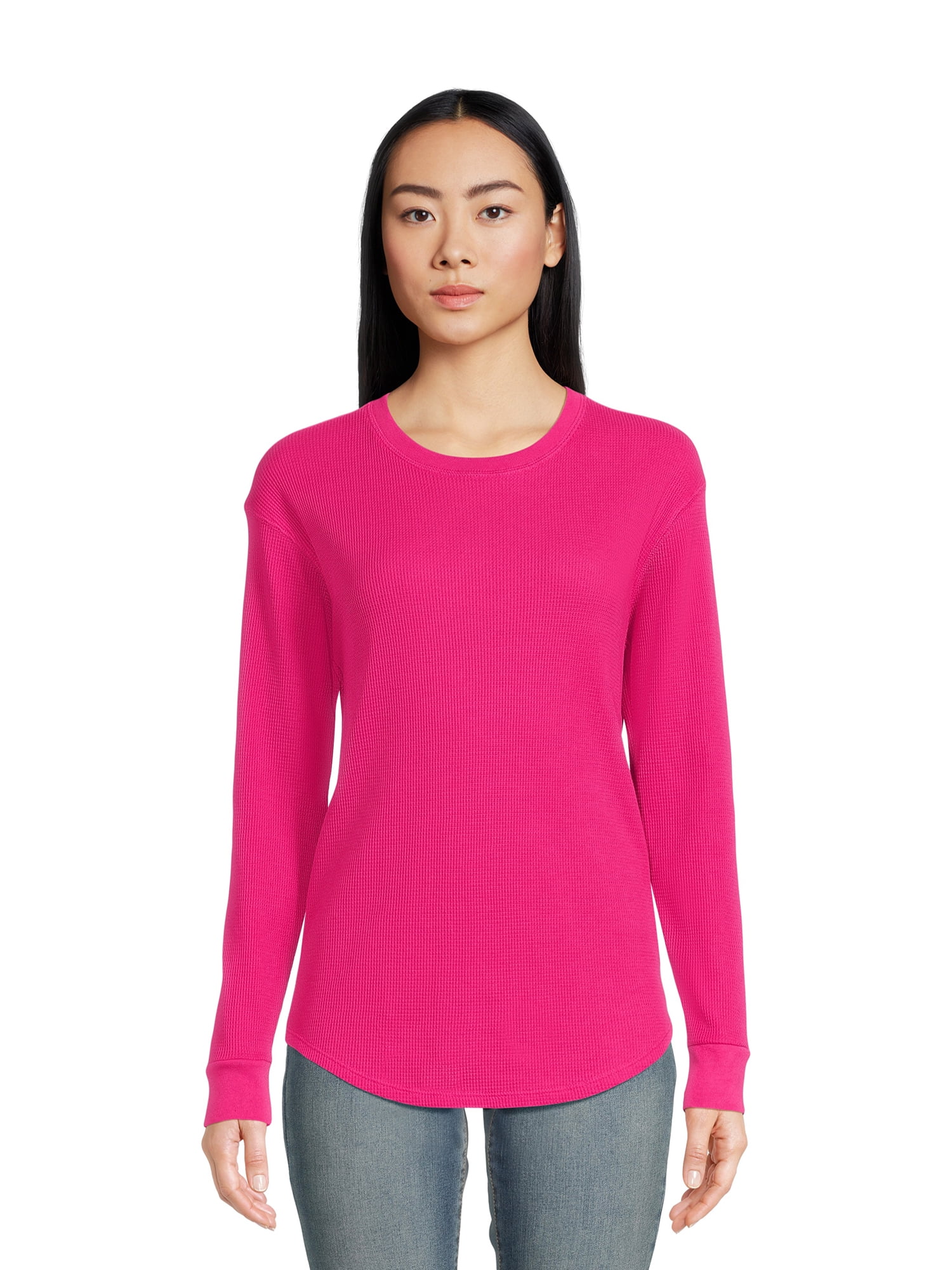 Time and Tru Women's Thermal Top with Long Sleeves, Sizes S-XXXL ...