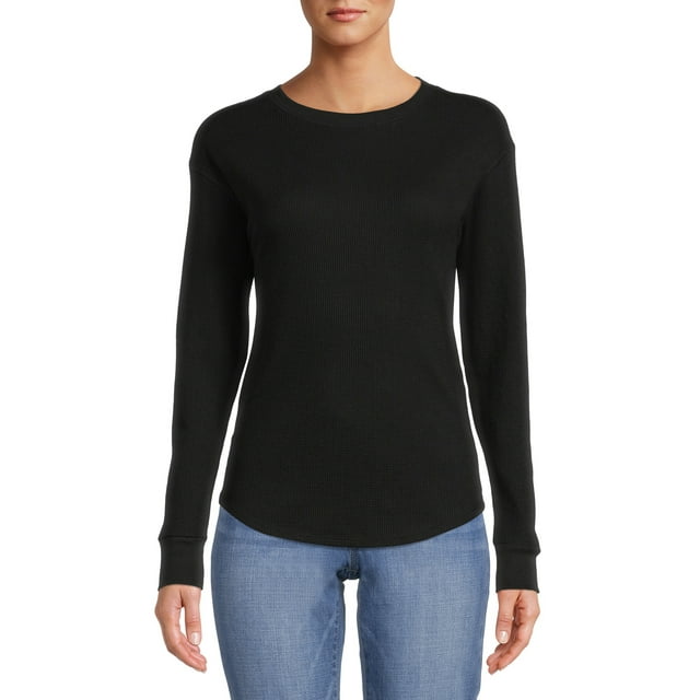Time and Tru Women's Thermal Top with Long Sleeves - Walmart.com