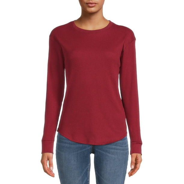 Time and Tru Women's Thermal Top with Long Sleeves - Walmart.com