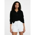 thumbnail image 1 of Time and Tru Women's Pullover Henley Sweater, Sizes XS-XXXL, 1 of 6
