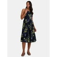 thumbnail image 1 of Time and Tru Women's Tie Back Midi Dress, Sizes XS-XXXL, 1 of 4