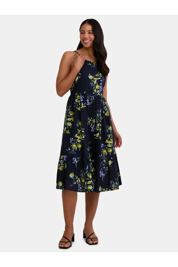 Women's Tie Back Midi Dress, Sizes XS-XXXL