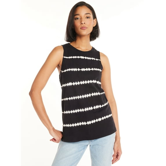 Time and Tru Women's Tie Dye Cotton Tank Top, Sizes S-XXXL