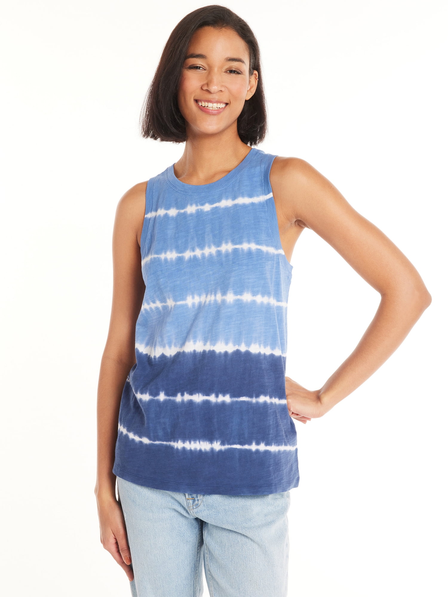 Time and Tru Women's Tie Dye Cotton Tank Top, Sizes S-XXXL - Walmart.com