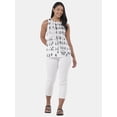 thumbnail image 1 of Time and Tru Women's Tie Dye Cotton Tank Top with High Neck, Sizes XS-XXXL, 1 of 5