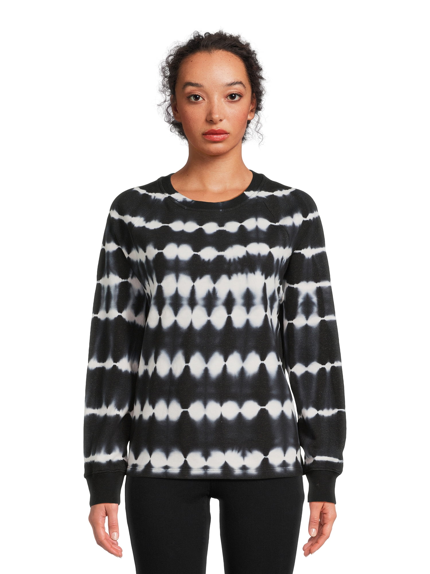 Time and Tru Women s Tie Dye French Terry Cloth Sweatshirt Sizes XS XXXL