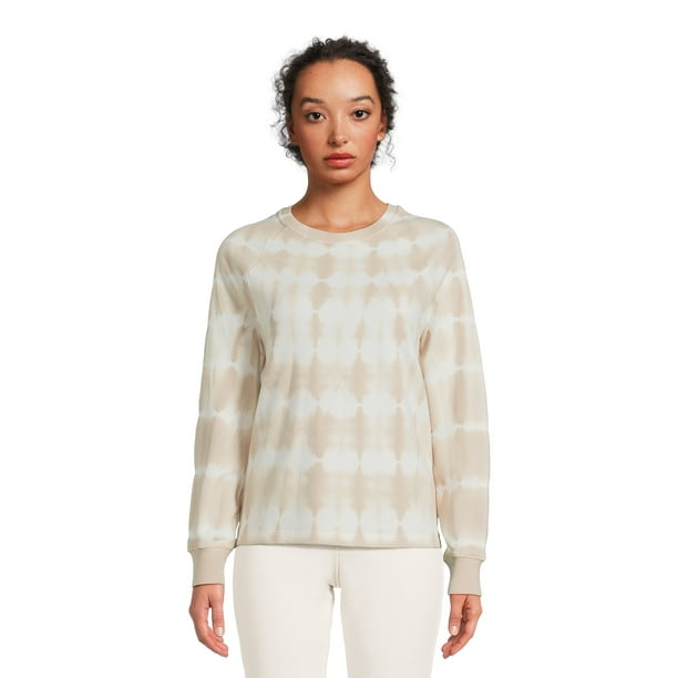 Time and Tru Women s Tie Dye French Terry Cloth Sweatshirt Sizes XS XXXL Walmart Business Supplies