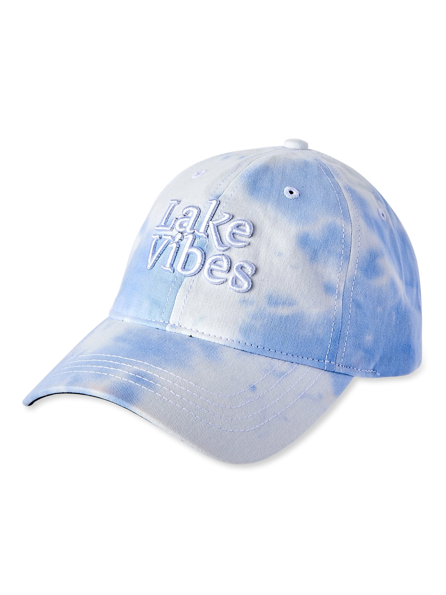 Time and Tru Women's Tie Dye Lake Vibes Washed Cotton Twill Baseball Hat