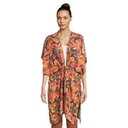 Time and Tru Women's Tie Front Layering Piece, Sizes S-3XL, Tropical