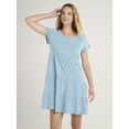 thumbnail image 1 of Time and Tru Women's and Women's Plus Tiered Cotton Mini Dress, Sizes XS-4X, 1 of 4