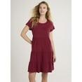 thumbnail image 1 of Time and Tru Women's Tiered Cotton Knit Dress, XS-XXXL, 1 of 4