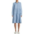thumbnail image 1 of Time and Tru Women's Tiered Long Sleeves Dress, 1 of 5