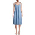 thumbnail image 1 of Time and Tru Women's Tiered Tie Sleeve Midi Dress, 1 of 6