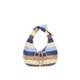 thumbnail image 1 of Time and Tru Women's Top Knot Crescent Shoulder Handbag, Stripe, 1 of 5