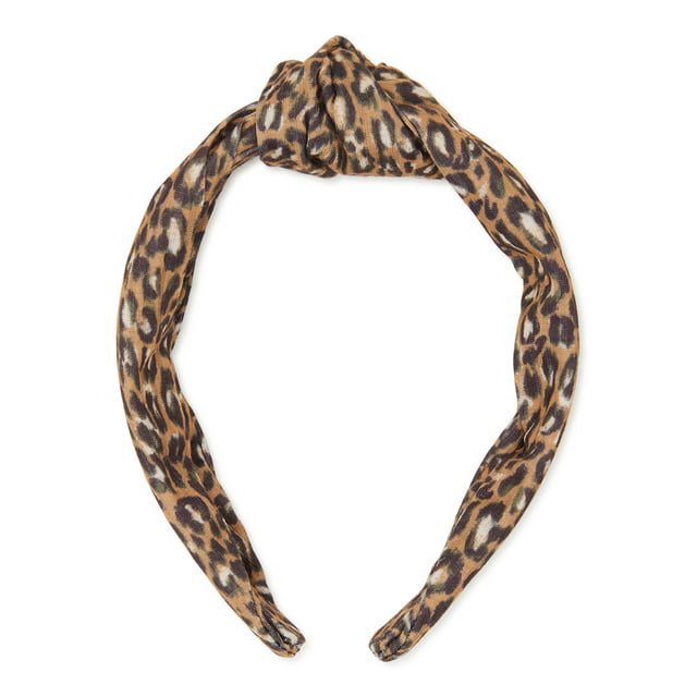 Time and Tru Women's Top Knot Headband, Leopard - Walmart.com