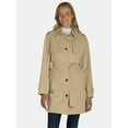 Time and Tru Women's and Women's Plus Trench Coat, Sizes XS3X