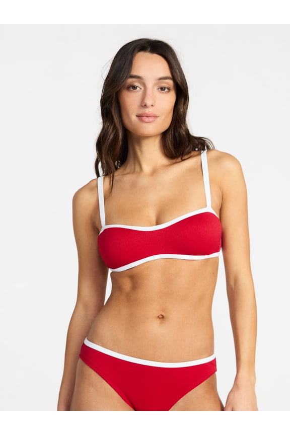 Women's and Women's Plus Size Tropez Hidden Underwire Bandeau Bikini Top, Sizes XS-3X