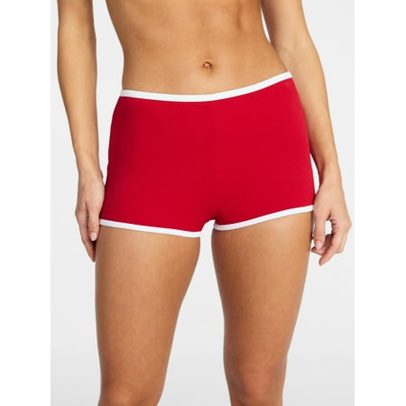 Time and Tru Women's High Waist Swim Boyshorts, Sizes XS-3X