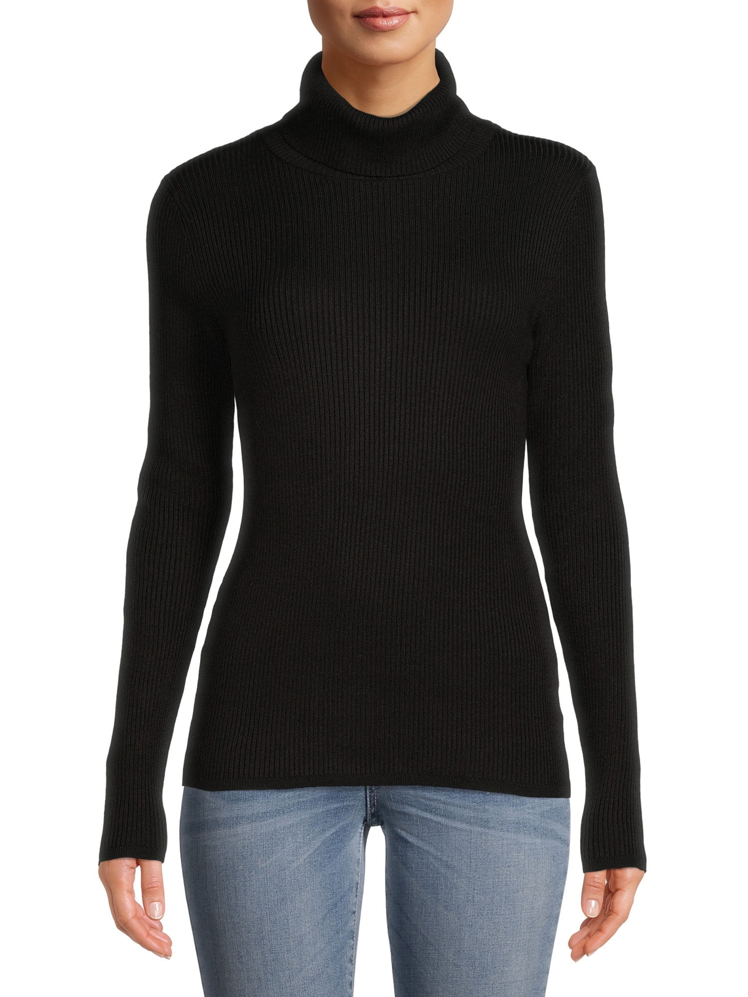 Plus Size Turtle Neck Long Sleeve Sweater