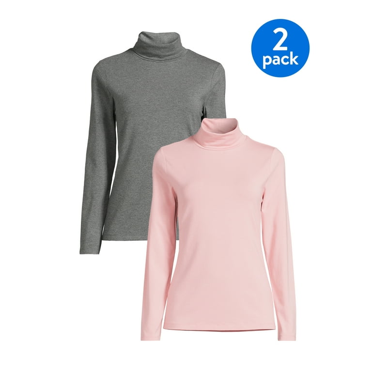 Time and Tru Women's Turtleneck, 2 Pack 