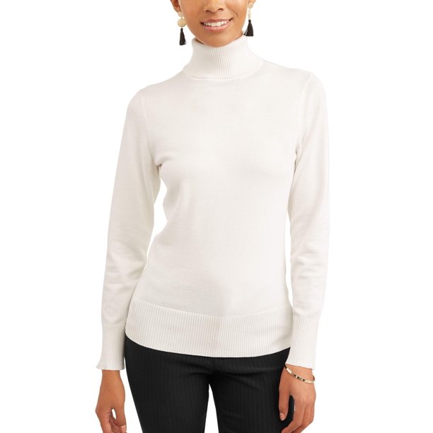 Time and Tru Women's Turtleneck Sweater - Walmart.com