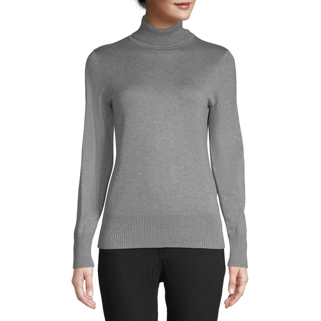 Time and Tru Women's Turtleneck Sweater - Walmart.com
