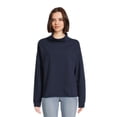 thumbnail image 1 of Time and Tru Women's Turtleneck Sweatshirt, Sizes XS-3XL, 1 of 5