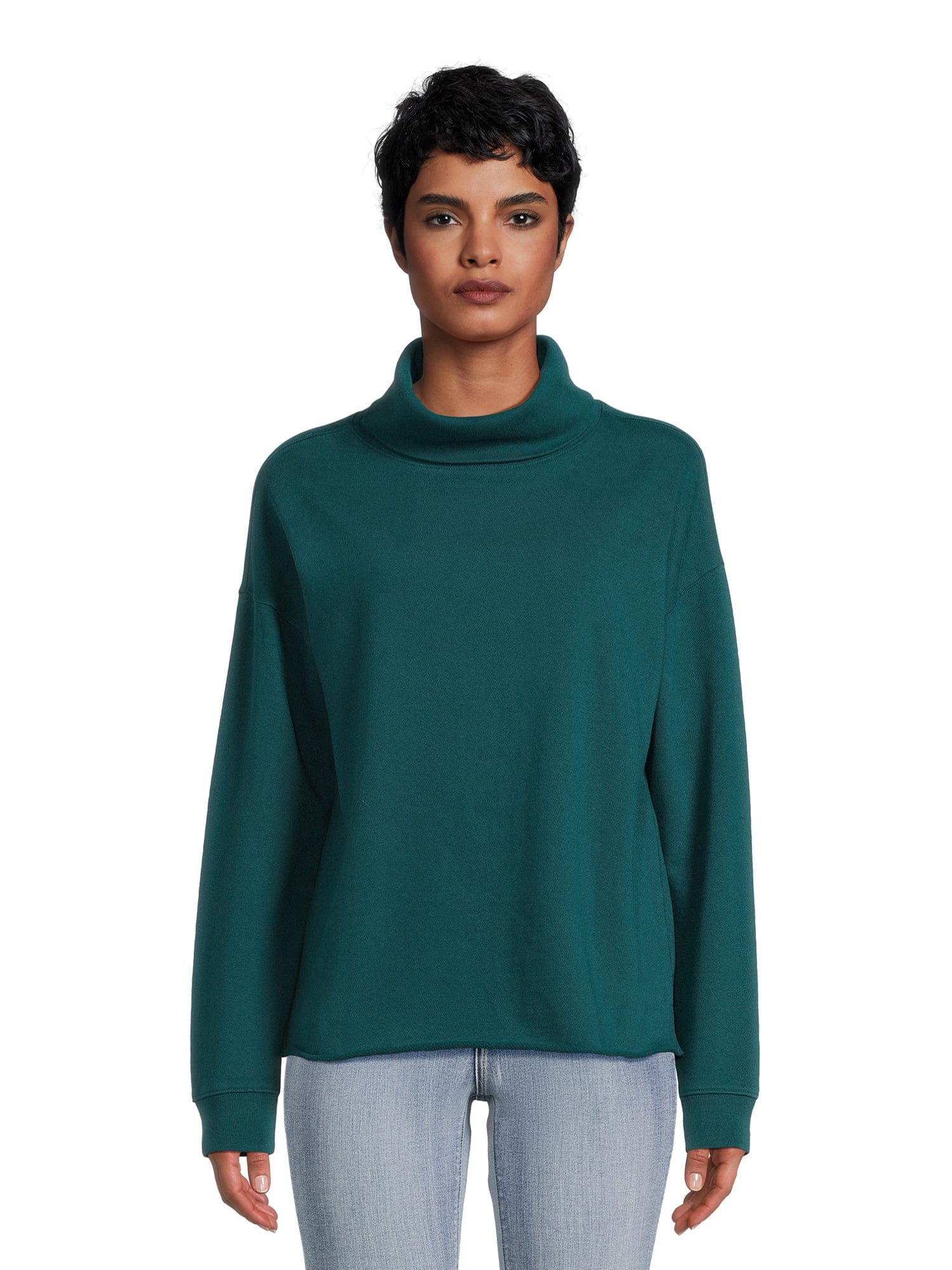 Time and Tru Women s Turtleneck Sweatshirt Sizes XS 3XL