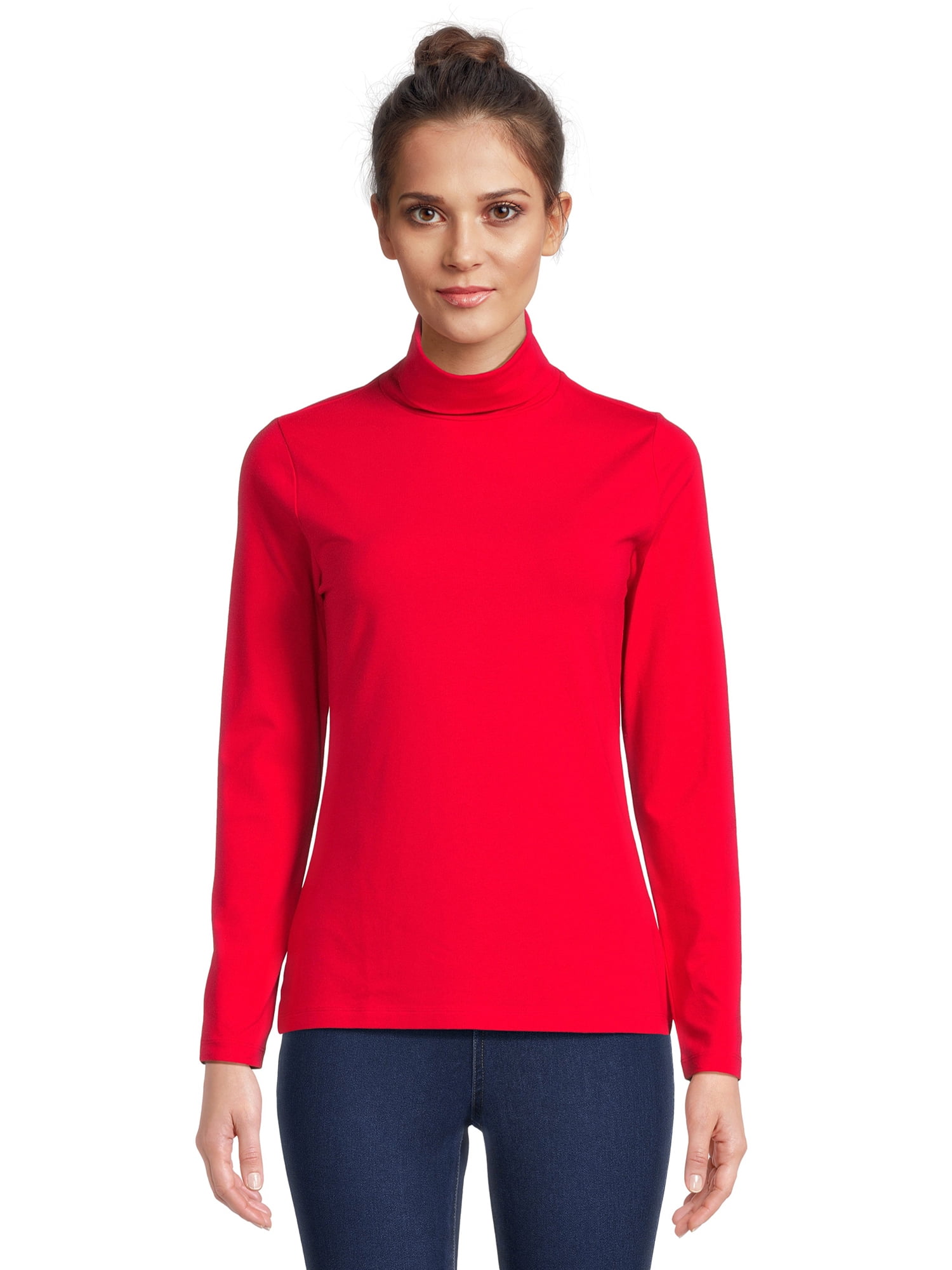 Time and Tru Women's Turtleneck Top, Sizes S-3XL - Walmart.com