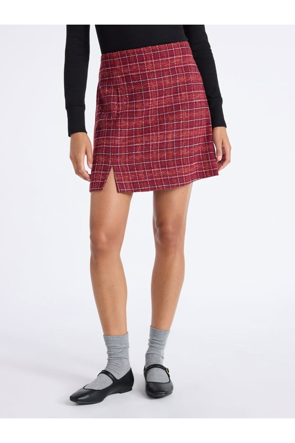 Women's Tweed Mini Skirt, Sizes XS-XXXL