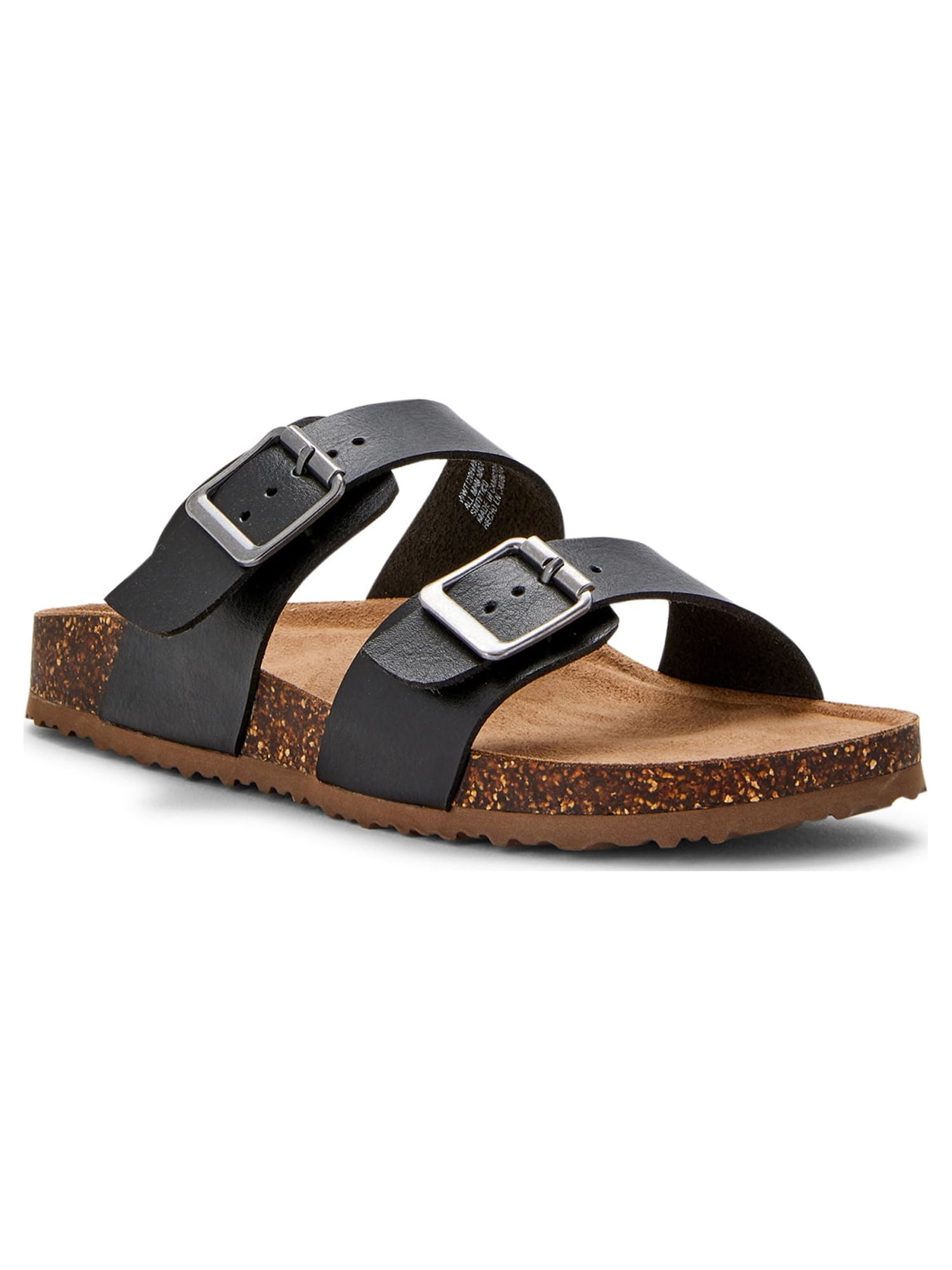 Time and Tru Women's Two Band Slide Sandals - Walmart.com
