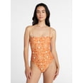 thumbnail image 1 of Time and Tru Women's and Women's Plus Lace Up One Piece Swimsuit, Sizes XS-3X, 1 of 5