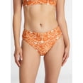 thumbnail image 1 of Time and Tru Women's and Women’s Plus Ruched Front Bikini Bottoms, Sizes XS-3X, 1 of 5
