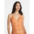 thumbnail image 1 of Time and Tru Women's and Women's Plus Ruched Tankini Top, Sizes XS-3X, 1 of 5