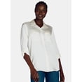 thumbnail image 1 of Time and Tru Women's Utility Shirt with Long Sleeves, Sizes XS-XXXL, 1 of 5