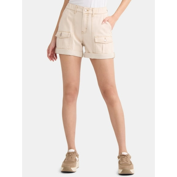 Time and Tru Women's Utility Shorts, 4" Inseam, Sizes 0-22