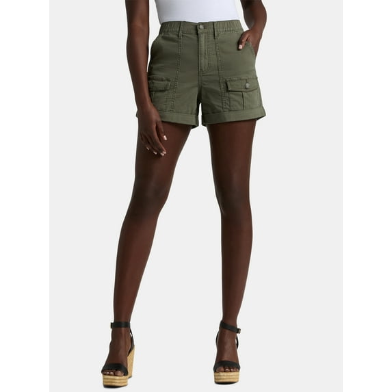 Time and Tru Women's Utility Shorts, 4" Inseam, Sizes 0-22
