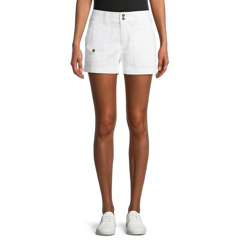 Walmart white hot sale shorts womens