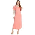 thumbnail image 1 of Time and Tru Women's V-Neck Knit Maxi Dress with Short Sleeves, Sizes XS-XXXL, 1 of 3