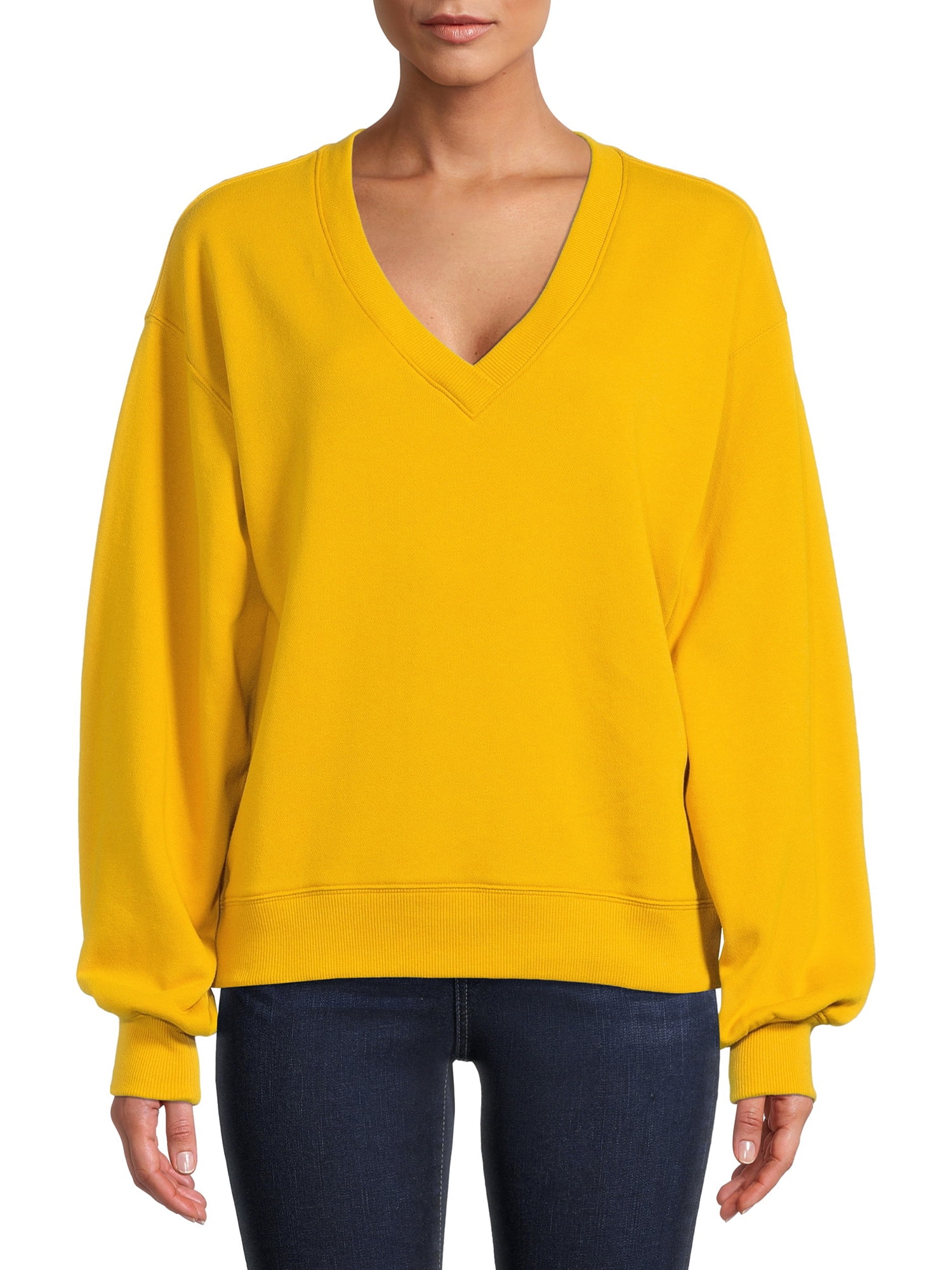 Time and Tru Women's V-Neck Sweatshirt