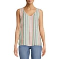 thumbnail image 1 of Time and Tru Women's V-Neck Tank Top, Sizes XS-XXXL, 1 of 5